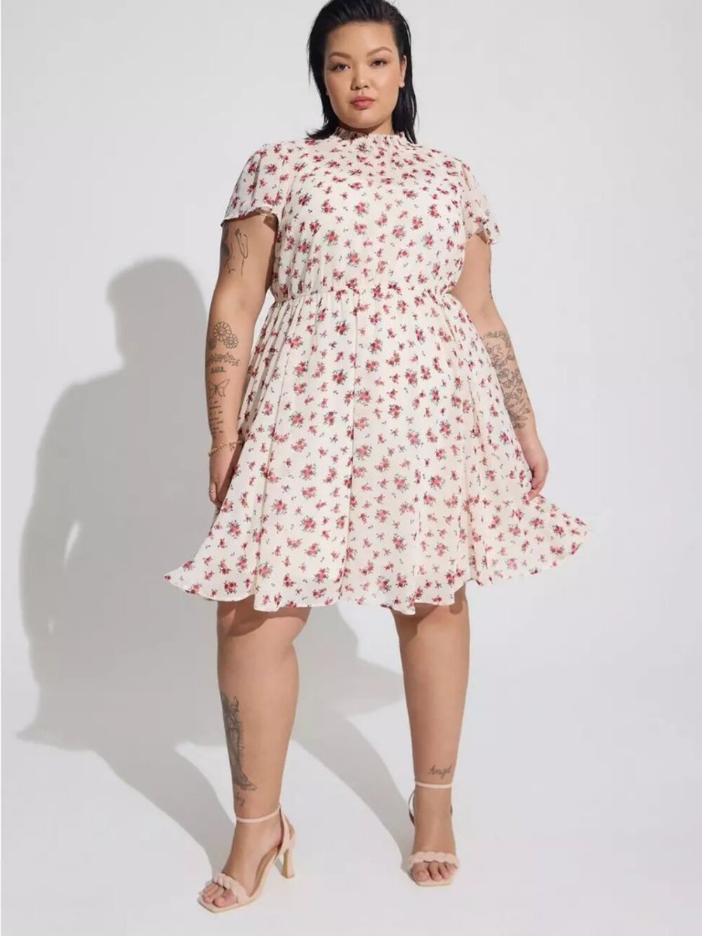 NWT Torrid Mini Chiffon Smocked Dress